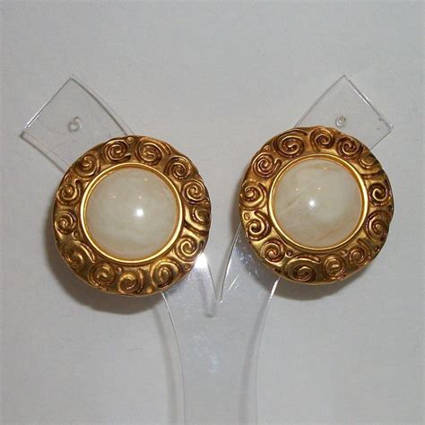 givenchy vintage earrings|givenchy gold plated earrings.